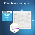 20X20X1 Asthma & Allergy-friendly Filter 4 Pack. Fixed Price $98.39.