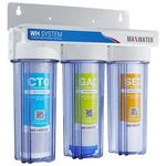 Whole House Water Filter System 2.5" X 10" Three Stage Filtration 3/4" Inlet. Fixed Price $108.95.