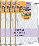 Arm Hammer Max Allergen Odor Reduction 20X20X1 Air And Furnace Filter Merv 11 4. Fixed Price $101.60.