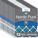 Nordic Pure 18X24X1 (17 1/2 23 3/4) Pleated Merv Air Filters 12 Pack. Fixed Price $122.32.