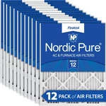 16X20X1 (15 1/2X19 1/2) Pleated Merv 12 Air Filters Pack. Fixed Price $92.99.