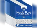 Nordic Pure 20X16X1 Pleated Merv 12 Air Filters Pack. Fixed Price $99.99.