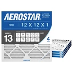 Aerostar 12X12X1 Merv 13 Air Filter, Set Of (4 Pack), White. Fixed Price $67.43.