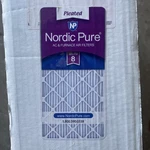 Nordic Pure 16" X 20" 2" Dust Reduction Pleated Merv 8 Air Filter (3-PACK). Fixed Price $30.00.