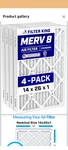 Filter King 14X26X1 Air 4-PACK Merv 8 Actual Size .75". Fixed Price $30.00.