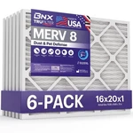 16X20X1 Merv 8 Air Filter 6-PACK Usa Made, Dust & Pet Defense, Hvac/furnace. Fixed Price $56.23.