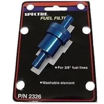 Blue Billet Aluminum 3/8" Fuel Gas Filters Re-usable Washable Cleanable Element. Fixed Price $12.00.