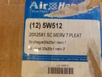 QTY=12: Air Handler 20X25X1 Pleated Filter Merv 7 5W512. Fixed Price $67.08.