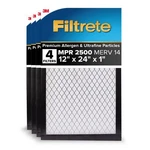 12X24X1 Furnace Air Filter, Merv 14, Mpr 2500, High Performance Premium Al. Fixed Price $59.53.