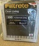 New 6 Pk 3M Filtrete 12X12X1 Merv 5 Air Filters Mpr 300 Clean Living Ac/furnace. Fixed Price $22.00.