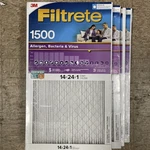 3M UP23-4 Filtrete 12 Merv Pleated Air Filter 24 H X 14 W In. (pack Of 4). Fixed Price $42.99.