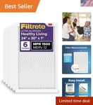 24X30X1 Mpr 1500 Furnace Filter, Allergy-friendly, 6-PACK, Merv 12 Certified. Fixed Price $169.99.