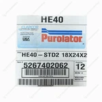 New Box Of 12 Purolator HE40-STD2 18X24X2 5267402062 Hi-e Merv Air Filters. Fixed Price $99.59.