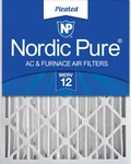 Nordic Pure 16X20X4 (3 5/8) Pleated Merv 12 Air Filter Pack. Fixed Price $31.49.