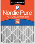 Nordic Pure 20X24X4 (3 5/8) Pleated Air Filters Merv 15 Plus Carbon Pack. Fixed Price $59.99.
