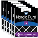 Nordic Pure 16X20X1 (15 1/2X19 1/2) Carbon Odor Reduction Furnace. Fixed Price $141.00.