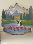 Hamm Beer Wooden Plaque Sleek Classic Design Wall, Art Garage, Office,den,bar. Fixed Price $49.99.