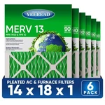 Yeeread 14X18X1 Merv Air Filters, 6-PACK, Actual Size: 13.7" 17.7" 0.75",. Fixed Price $74.01.