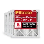 Filtrete 18X18X1 Furnace Air Filter, Merv 11, Mpr 1000, Micro Allergen Def.... Fixed Price $101.79.