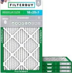 Filterbuy 16X25X1 Air Merv 8 Essential Dust & Allergy Defense (4-PACK),. Fixed Price $59.90.