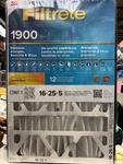 Filtrete 1900 M3 Merv 13 16X25X5 Color White New. Fixed Price $50.00.