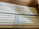 18X20X1 Filter Brookaire Pleated 18" 20" 1" Merv S-PLM13-18201 Case 12. Fixed Price $50.00.