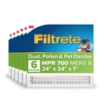 Filtrete 24" X 1" Furnace Air Filter, Mpr 700, Merv 8, 6 Pack White. Fixed Price $65.33.