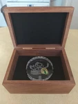 Columbus Blue Jackets Waterford Crystal Hockey Puck Walnut Engraved Box Case. Fixed Price $99.99.