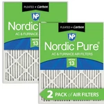 16X30X1 (15 3/4X29 11/16) Pleated Air Filters Merv 13 Plus Carbon Pack. Fixed Price $58.99.