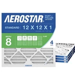 Aerostar 12X12X1 Merv 8 Air Filter, Count, Actual (4 Pack), White.new. Fixed Price $27.99.