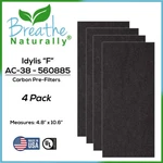 2, 4 Or 6 Pack Idylis "f" AC-38 Replacement Carbon Pre-filters. Fixed Price $12.99.