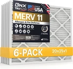 Trufilter 20X25X1 Air Merv 11 (6-PACK) Made In Usa Allergen Defense. Fixed Price $86.99.