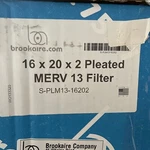 Brookaire 16X20X2 Pleated Filters Merv Pack Of 8 New S-PLM13-16202. Fixed Price $69.95.
