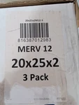 Nordic Pure 20X25X2 Pleated Merv 12 Air Filters 3 Pack. Fixed Price $50.00.