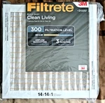 Filtrete 14X14X1 Air Filter Mpr 300 Merv 5, Clean Living Dust, Furnace Pack Of 6. Fixed Price $36.99.