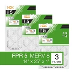 14 X 25 Standard Pleated Air Fpr 5, 3-PACK, Filters Replacement. Fixed Price $17.09.