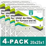 Komashr 20X25X1 Air Filter Merv 8 (4-PACK), Hvac/furnace. Fixed Price $64.49.