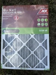 Ace 18 X 24 Merv Basic Pleated Air Filter. Fixed Price $25.59.