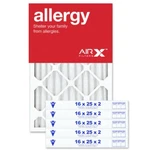 16X25X2 Airx Allergy Filter Merv 11 (6-PACK) Nib For Furnace & A/c. Fixed Price $70.00.