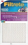 16X25X1 Ultra Allergen Pleated Furnace Air Filter Mpr 1500 (4PACK). Fixed Price $93.98.