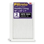 Filtrete 18X24X1 Furnace Air Filter Merv 12 Mpr 1500 Allergy 2-PACK. Fixed Price $51.06.