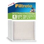 Filtrete 16X25X1 Air Filter Merv 8, Mpr 700 Tough On Pollen 4-PACK, Furnac.... Fixed Price $72.01.