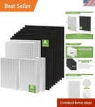 Complete Hepa Set For Honeywell HPA300: 6 + 8 Carbon Pre-filters. Fixed Price $69.99.