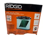 Ridgid VF3600 Hepa Material Pleated Shop Vacuum Filter (3 4.5 Gal., 1-PACK). Fixed Price $18.99.