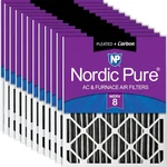 Nordic Pure 12X24X2 Merv 8 Pleated Plus Carbon Furnace Air Filters Pack. Fixed Price $219.62.