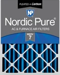 Nordic Pure 20X24X4 (3 5/8) Pleated Air Filters Merv 7 Plus Carbon 1 Pack. Fixed Price $35.99.