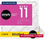 Simply 20X25X4 Air Filter, Merv 11, Pack, Furnace For Hvac (actual. Fixed Price $56.81.