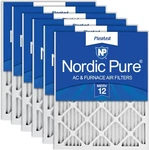 Nordic Pure 18X24X1 (17 1/2 23 3/4) Pleated Merv 12 Air 6 Pack. Fixed Price $87.97.