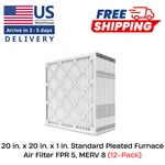 20 X Standard Pleated Air Fpr 5, 12-PACK, Filters Replacement. Fixed Price $52.29.