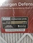 6 Pack Filtrete 20X25X1, Furnace Air Filter, Mpr 1000 New Minor Creasing. Fixed Price $53.00.